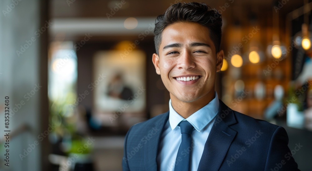 Smiling Man in Suit and Tie Smiling Man in Suit and Tie