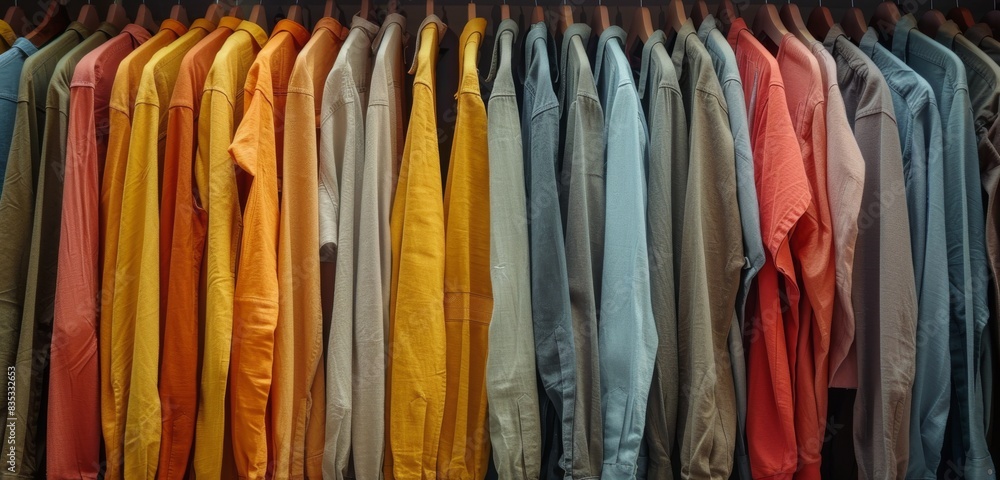 Shirts Hanging on Rack Shirts Hanging on Rack