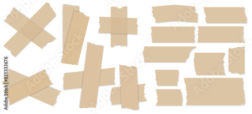 tape shapes diffrente sizes and tears