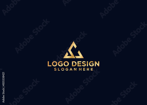 Initial letter SC logo, CS logo vector design template