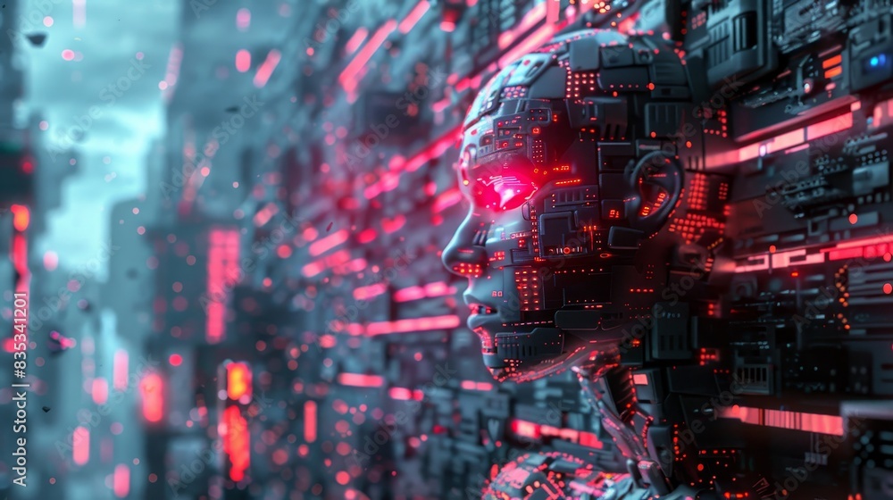 Conceptual technology illustration of artificial intelligence Conceptual technology illustration of artificial intelligence