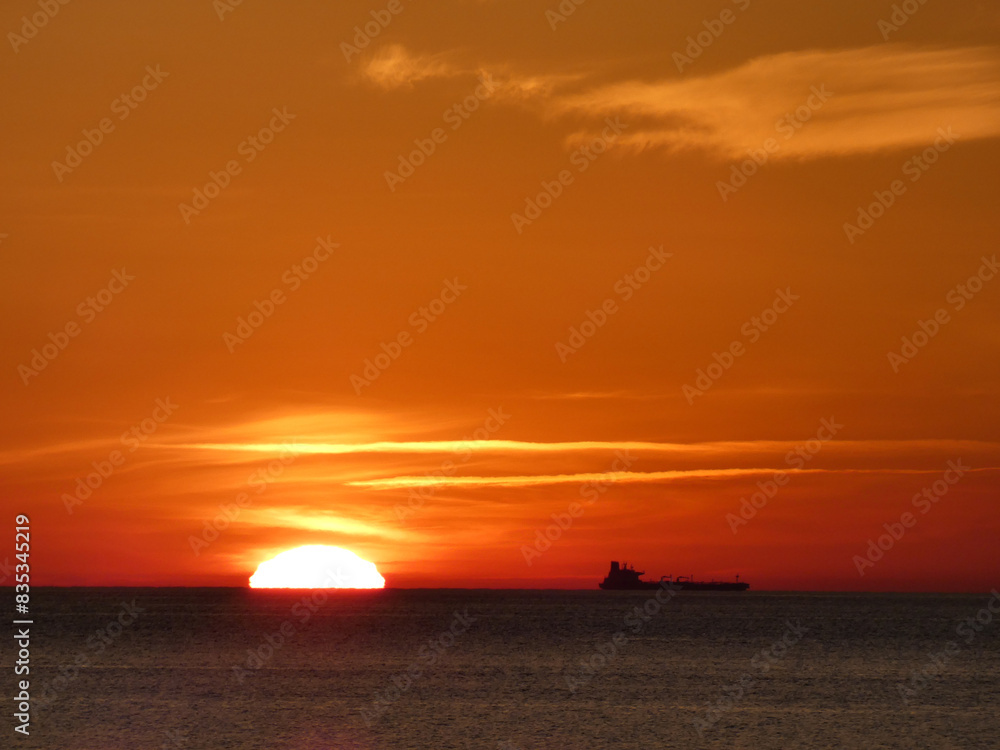 Sunset on the Baltic Sea in Markgrafenheide near Rostock Sunset on the Baltic Sea in Markgrafenheide near Rostock