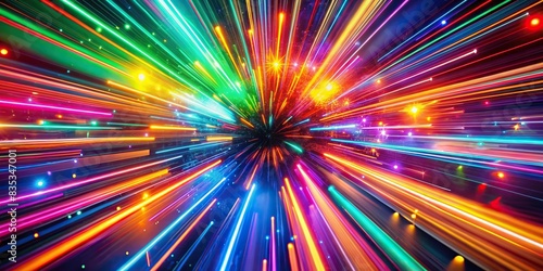 Abstract colorful streaks of light with dynamic motion blur background , vibrant, fast-moving, data streams, speed, fluidity, dynamic, motion blur, colorful, abstract, streaks, light