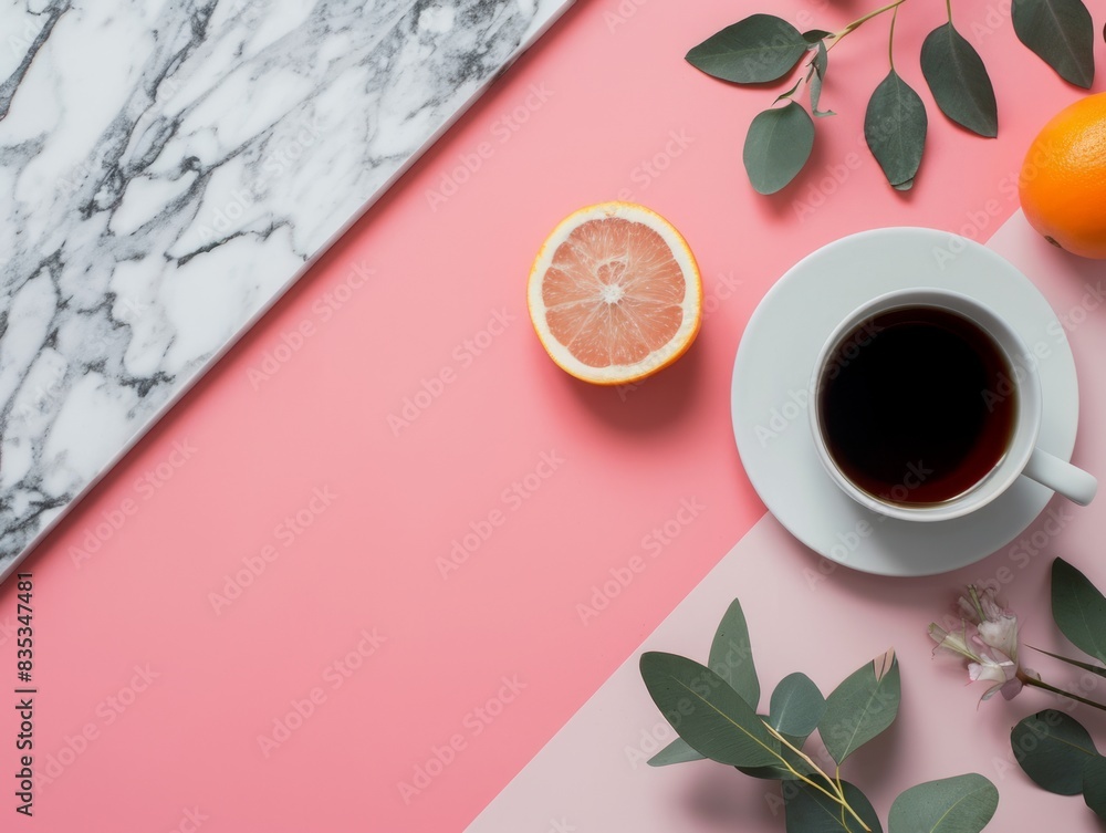 Top view banner Simple minimalistic flat lay with copyspace Top view banner Simple minimalistic flat lay with copyspace
