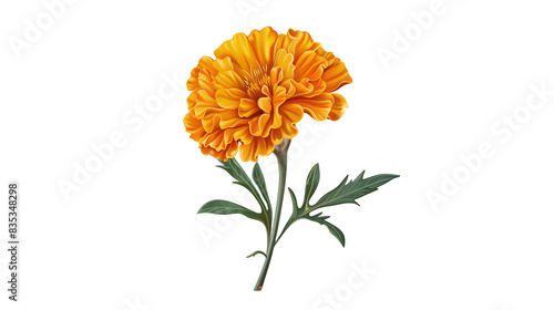 marigold flower, transparent background PNG photo