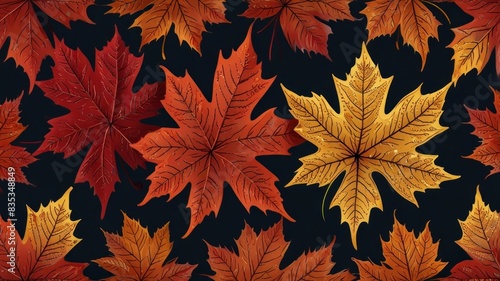 Background with maple leaves. Banner for Canada Day.