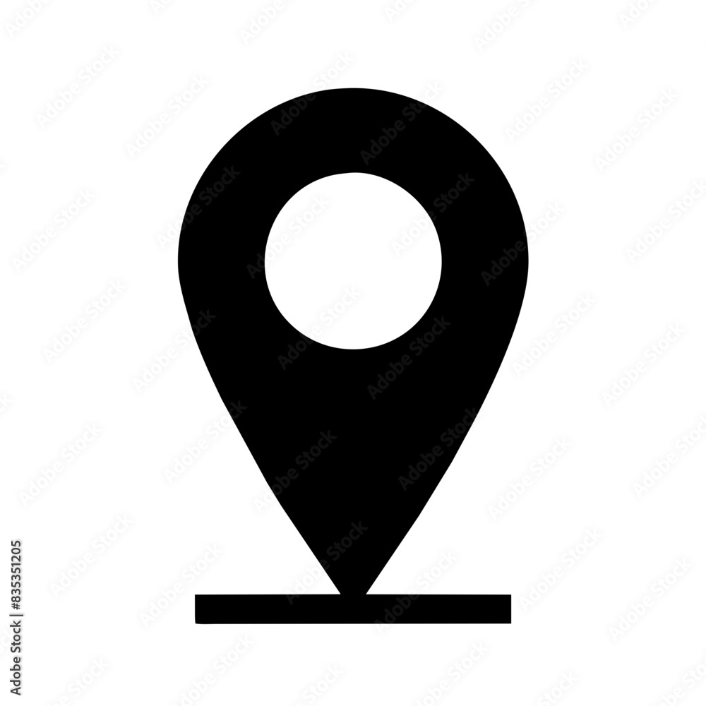 Simple black location pin icon vector illustration Simple black location pin icon vector illustration
