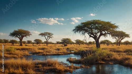 Botswana beautiful National Park landscape