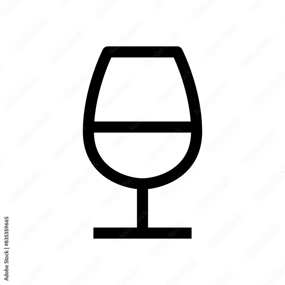 Wine glass outline icon vector illustration Wine glass outline icon vector illustration