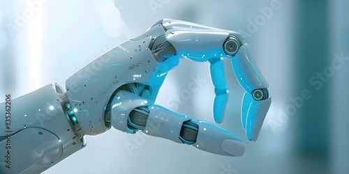 Humanrobot interaction through AI chatbots big data and Neuralink brain technology. Concept Human-Robot Interaction, AI Chatbots, Big Data, Neuralink Brain Technology photo