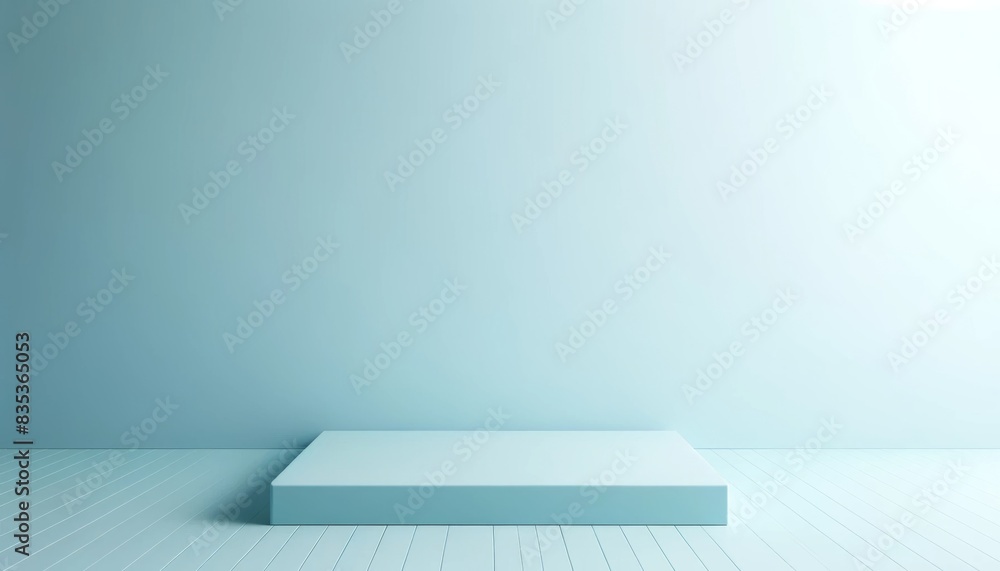 Beautiful light blue background, abstract wall studio room, ideal for product presentation. AI generated Beautiful light blue background, abstract wall studio room, ideal for product presentation. AI generated