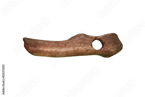 neolithic ax on white, isolated photo