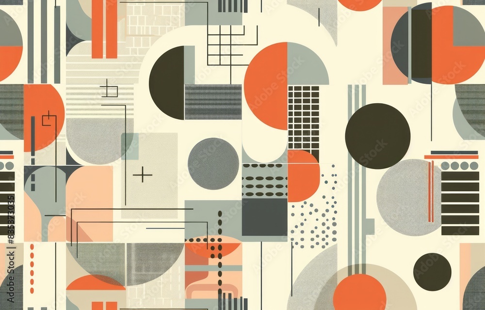 abstract seamless pattern, retro design style, simple shapes and lines, muted colors, geometric blocks, 2D flat vector illustration, seamless repeating patterns in the style of various artists abstract seamless pattern, retro design style, simple shapes and lines, muted colors, geometric blocks, 2D flat vector illustration, seamless repeating patterns in the style of various artists