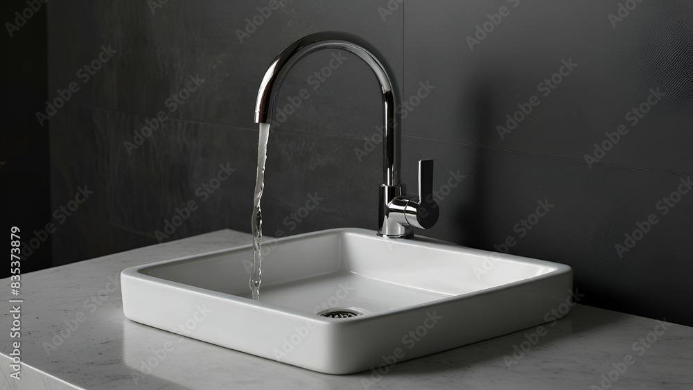white sink with a chrome faucet, blending sleek design with practical functionality for modern kitchens and bathrooms. white sink with a chrome faucet, blending sleek design with practical functionality for modern kitchens and bathrooms.