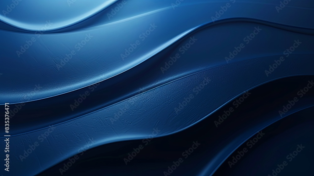 Fototapeta premium A blue wave with a shiny, reflective surface