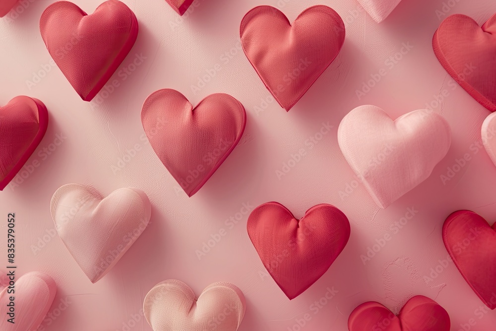Minimalist heart shapes in light red and pink, symbolizing cardiovascular health Minimalist heart shapes in light red and pink, symbolizing cardiovascular health