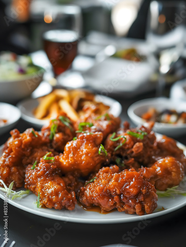 Delicious Glazed Chicken with Sesame and Green Onion