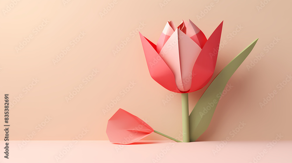 Fototapeta premium Origami Tulip