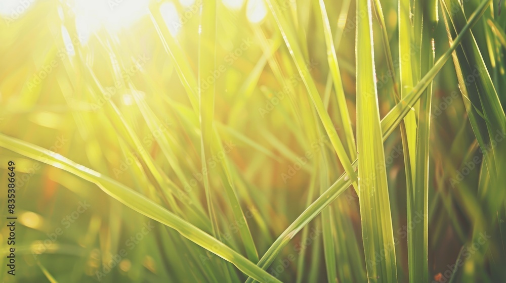 Close up view of grass blades under sunlight with a vintage appearance Close up view of grass blades under sunlight with a vintage appearance
