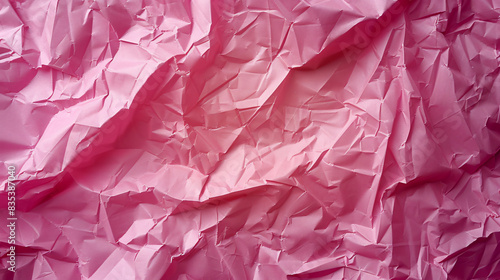 Wallpaper Mural Artistic pink textured crumpled paper background - close-up shot Torontodigital.ca