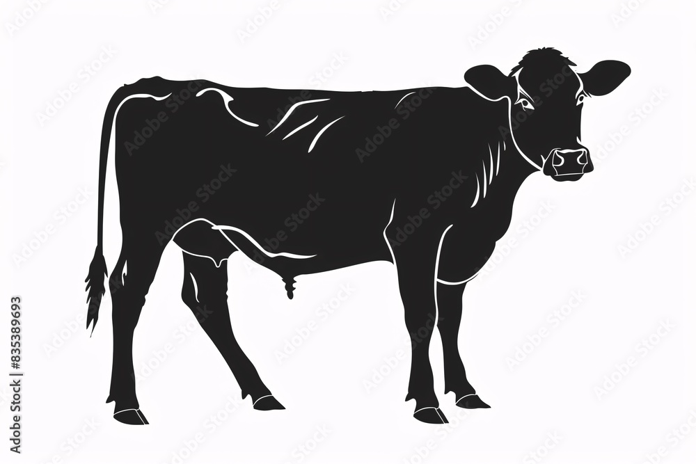 a black and white cow