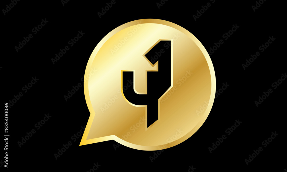 Number 3D Gold Logo Circle Triangle Modern Number 3D Gold Logo Circle Triangle Modern
