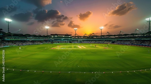cricket ground with a special zone for fans to meet and greet their favorite players