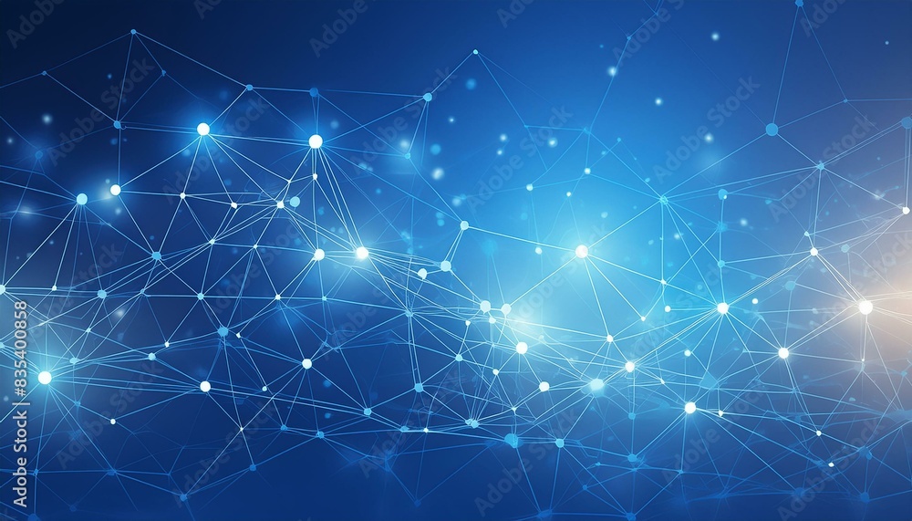 Abstract connected dots on bright blue background. Technology concept Abstract connected dots on bright blue background. Technology concept
