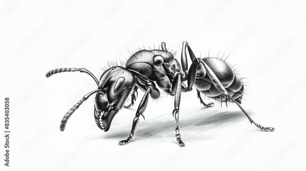 A simple illustration of a bug in black and white A simple illustration of a bug in black and white