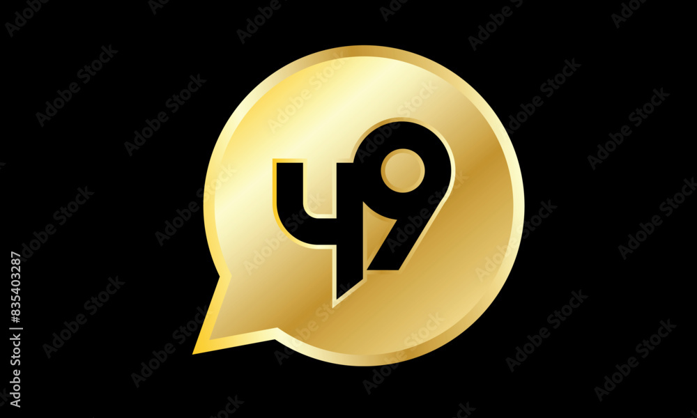 Number 3D Gold Logo Circle Triangle Modern Number 3D Gold Logo Circle Triangle Modern