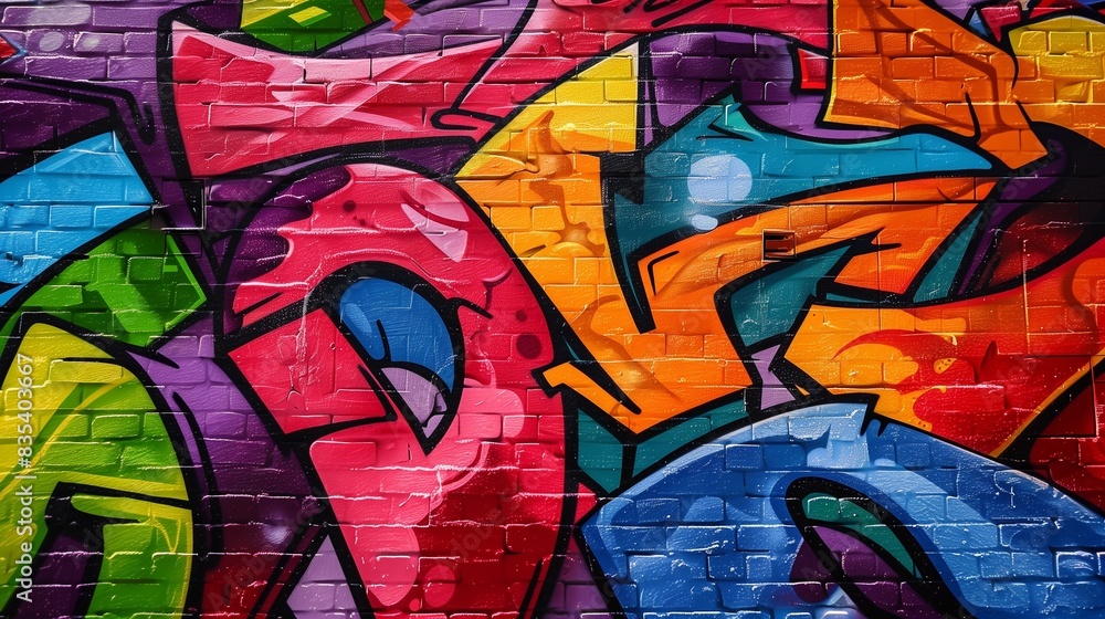 Background texture of vibrant graffiti art Background texture of vibrant graffiti art