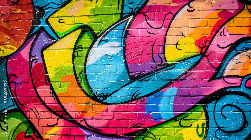 Background texture of vibrant graffiti art Background texture of vibrant graffiti art