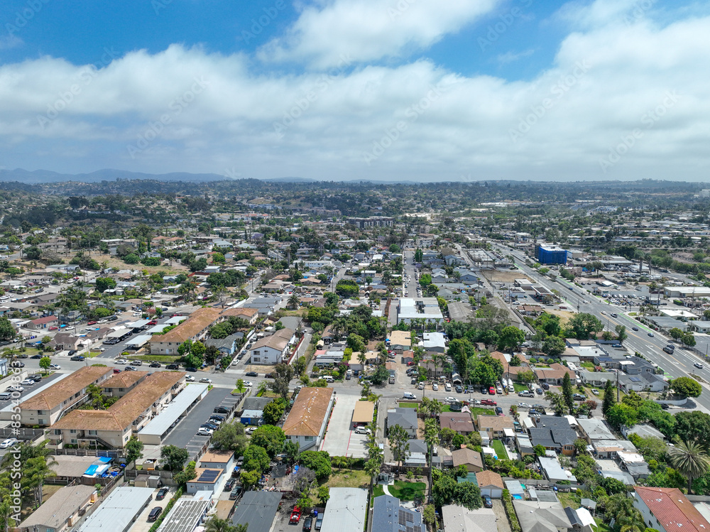 Aerial view of houses and communities in Vista, Carlsbad in North County of San Diego, California. USA. Aerial view of houses and communities in Vista, Carlsbad in North County of San Diego, California. USA.