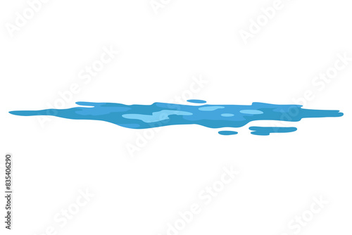 Animation water wave frame. Water splash for animation and visual effects. Sea or ocean wave with drops or splatters. Cartoon vector illustration