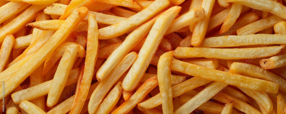 Close-up of golden crispy french fries Close-up of golden crispy french fries