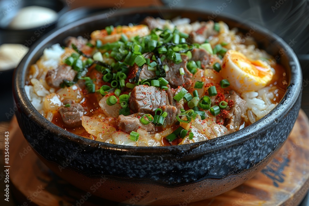 Donburi - Rice bowl topped with beef (gyudon), chicken (oyakodon), or seafood. Donburi - Rice bowl topped with beef (gyudon), chicken (oyakodon), or seafood.