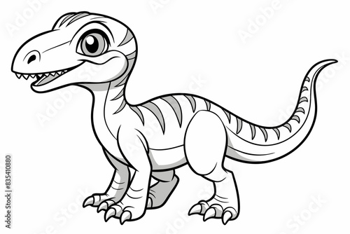 Dinosaurs cartoon animal silhouette vector illustration