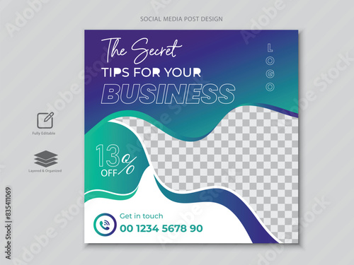 Creative Business Social media post design template.