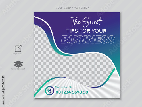 Creative Business Social media post design template.