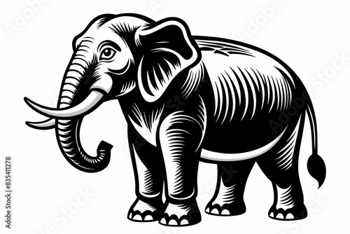 elephant animal silhouette vector illustration