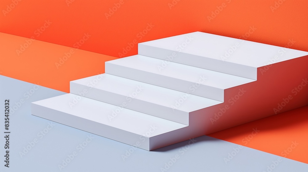 Obraz premium Minimalistic color podium