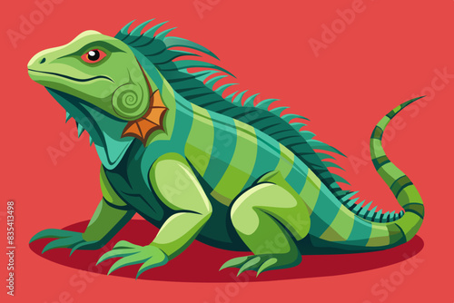  iguana animal vector illustration © Shiju Graphics