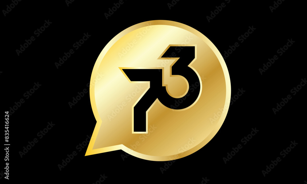 Number 3D Gold Logo Circle Triangle Modern Number 3D Gold Logo Circle Triangle Modern