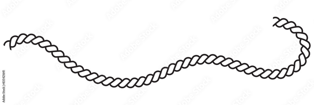 Sticker realistic nautical break rope icon design vector Sticker realistic nautical break rope icon design vector