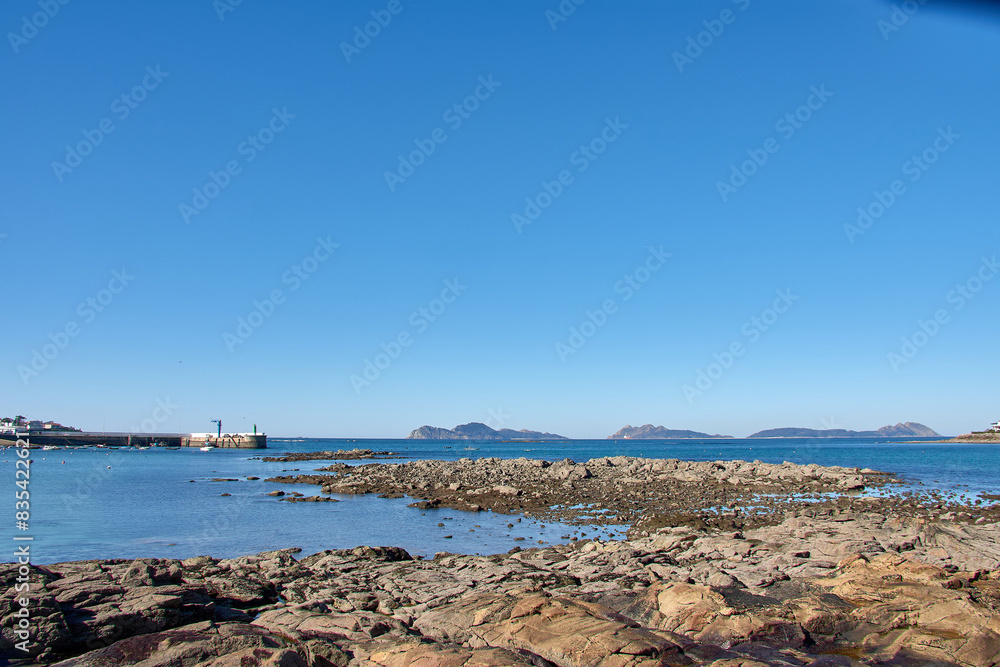 Panoramic of the port of Canido and the Cies Islands in Vigo, Pontevedra, Spain Panoramic of the port of Canido and the Cies Islands in Vigo, Pontevedra, Spain