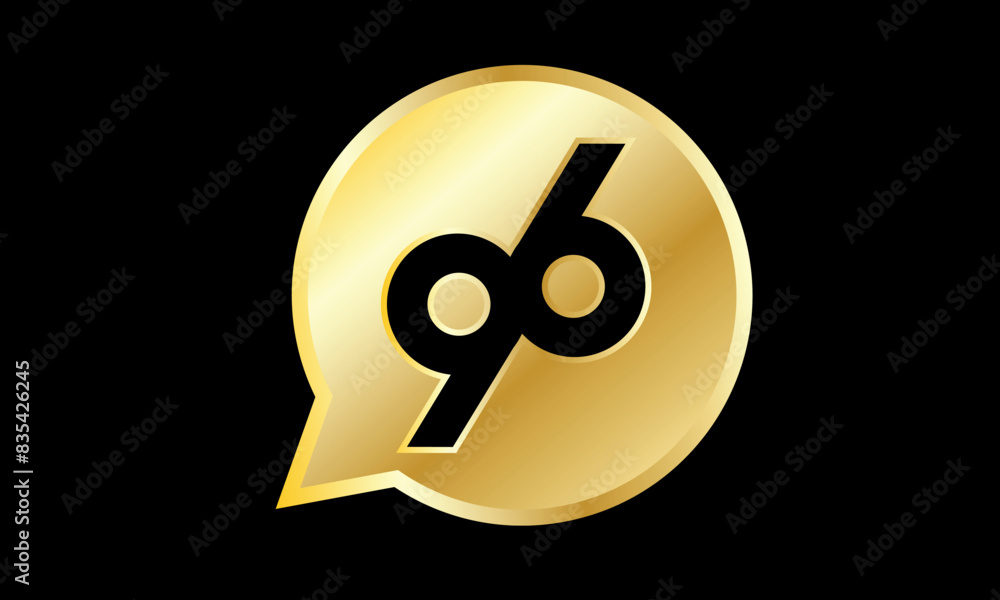 Number 3D Gold Logo Circle Triangle Modern Number 3D Gold Logo Circle Triangle Modern