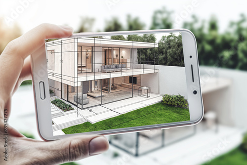 AR in architecture modernizes building construction and visualization with smartphones photo