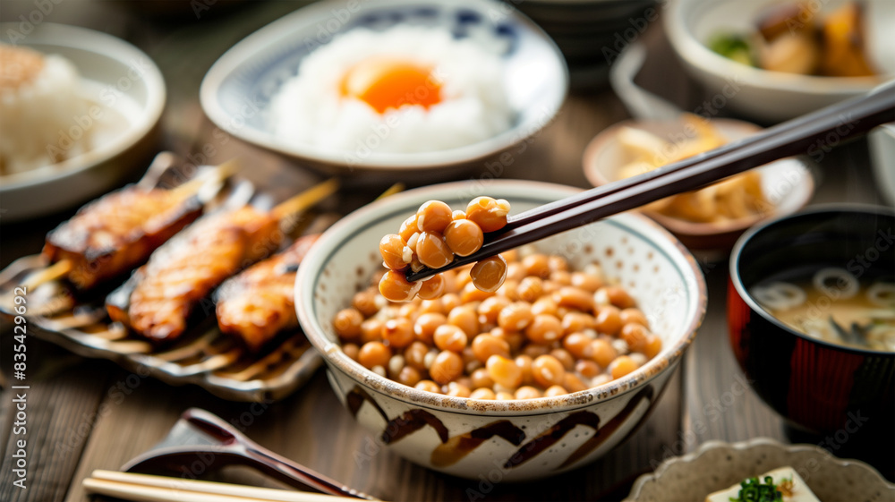 日本の朝食と卵かけご飯 日本の朝食と卵かけご飯