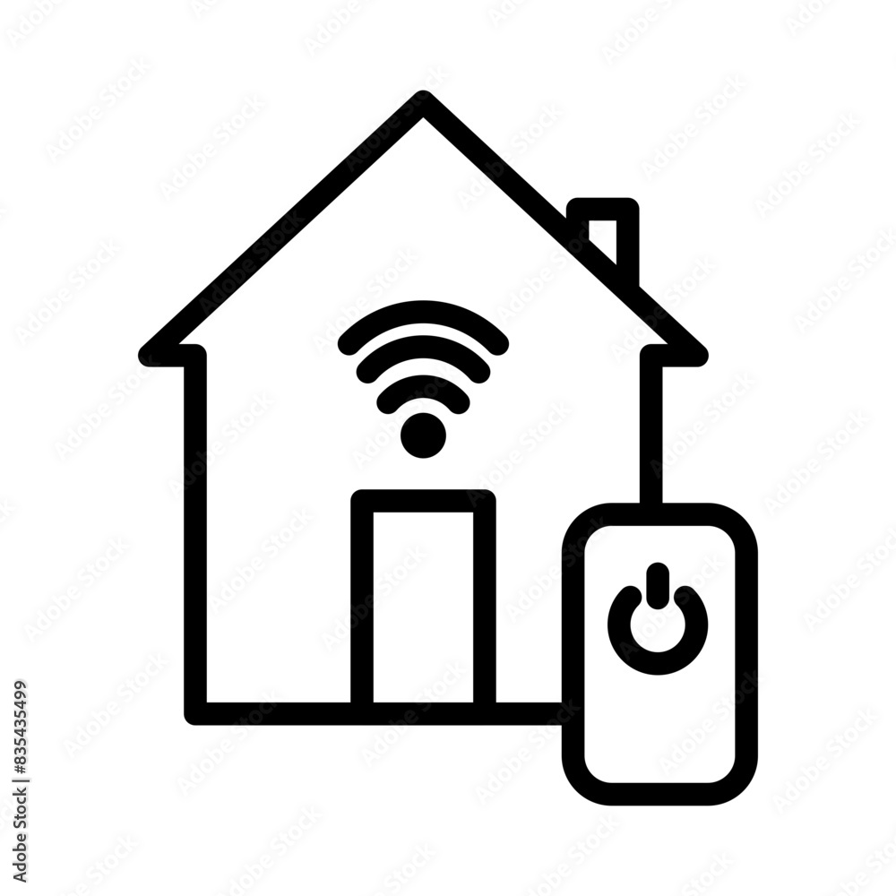 Smart home line icon. Smart home icon. Internet of things icon isolated on white background. Transparent background, minimalist symbol. Vector images Smart home line icon. Smart home icon. Internet of things icon isolated on white background. Transparent background, minimalist symbol. Vector images