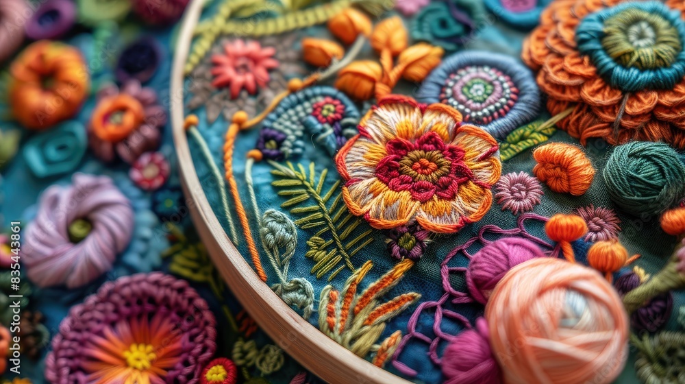 Exquisite crafts crafted from colorful embroidery yarn Exquisite crafts crafted from colorful embroidery yarn